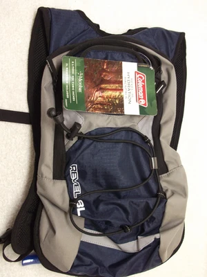 全新 Coleman Hydration 8L 背包 2L 膀胱 蓝色和灰色 全新带标签 — 第 1/4 张图片