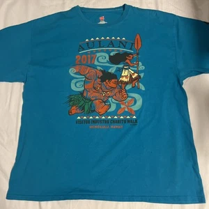 Disney Aulani Tshirt XL Hawaii Moana Charity Walk Blue 2017 - Picture 1 of 8