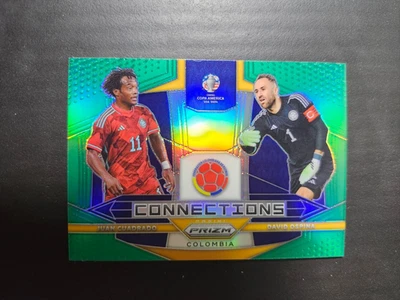 2024 Panini Prizm CONMEBOL Ospina Cuadrado Connections Green Prizm /5 - Image 1 of 2
