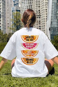 Citrus Slices Tee, Positive Quote Shirt, Orange Lime Graphic Tee, Summer Vibes - Picture 1 of 42