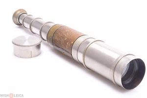 ✅ ANTIQUE MARITIME *NICE & CLEAN* NICKEL PLATED 4 DRAW TELESCOPE, MONOCULAR, CAP - Picture 1 of 8