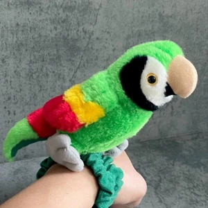 RARE!!! Vintage Green Plush 9" Parrot with w/Strap Tormont Publications inc. EUC - Picture 1 of 5