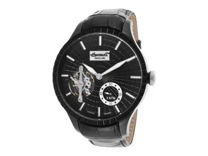 NEW Ingersoll 7219BBK Men's Mechanical Genuine Leather Black Dial Watch - Picture 1 of 3