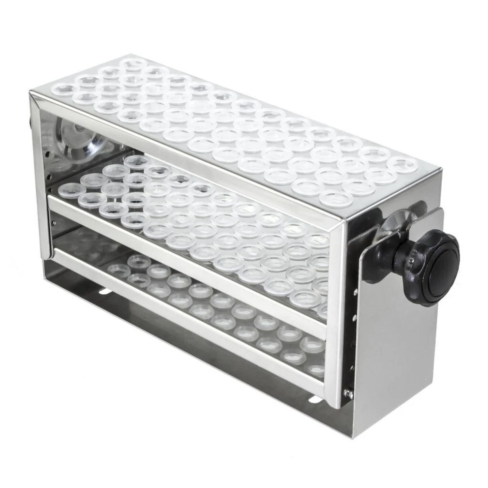 Effendorf Test tube rack, large, 45×8×12.9 cm, Ø 22 - 26 mm, 22 tubes - Image 1 of 1