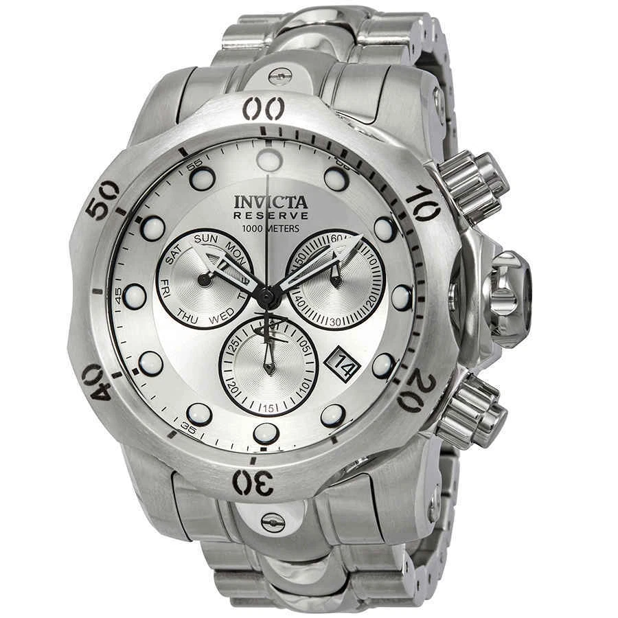Invicta Reserve 50mm Silver Dial Silver Stainless Steel Strap Watch for Men (26577)