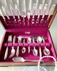 Brittany Rose Silver Plated Flatware by Oneida Ltd. Wm A Roger, Set for 8 People
