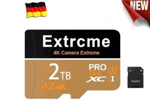 Extrcme micro SD Karte Klasse TF Karte 4K Speicherkarte 2TB inklusive SD Adapt - Bild 1 von 6