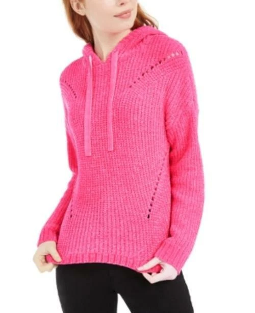 Precio de venta sugerido por el fabricante $50 American Rag Juniors Chenille Sudadera con capucha rosa talla grande Foto 1 de 1