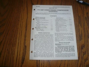 1984 Chevy Caprice Impala Monte Carlo El Camino Service Pages - R-4 A/C Overhaul - Picture 1 of 5