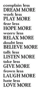 Inspirational Family STENCIL**Less/More**12"x 24" for Signs Fabric Canvas Wood - Picture 1 of 1