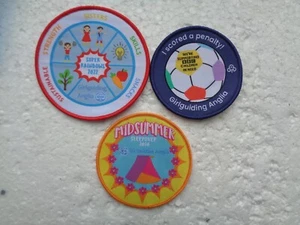 Girl Guides / Girlguiding ANGLIA 3 x Mixed / Assorted Cloth Badges - new - Picture 1 of 2
