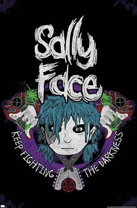 Sally Face - Crossed Guitars Wall Poster, 22.37" x 34.00", Unframed Version - Picture 1 of 5