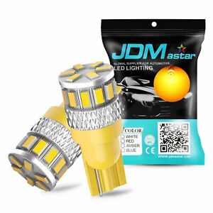 JDM ASTAR T10 Wedge 194 168 2825 Yellow Amber 18- LED Side Marker Lights Bulbs