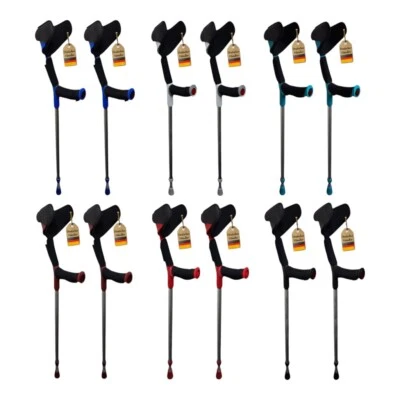 REBOTEC 2x Krücke Unterarmgehstütze Armstütze Rehakrücke Gehkrücke Armkrücken Polster