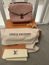 Louis Vuitton Pochette Metis Empreinte Pink Rose Poudre Leather Bag 