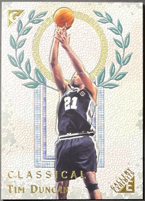 Tim Duncan 1999-00 Topps Gallery #GE8 Gallery Exhibits Classical Spurs Insert - Image 1 of 2