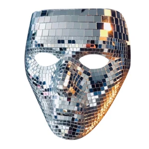 (about 27 * 15cm)Disco Ball Glitter Face Cover Shiny Face Mask Party Glitter - Picture 1 of 11