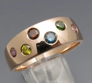 REIF-DESIGN - SCHICKER BRILLANT RING "COLOR" - 585 GOLD - UNIKAT! - Picture 1 of 7