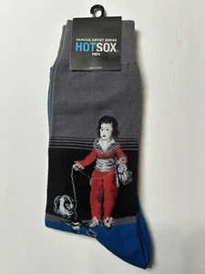 HotSox Goya's Red Boy Famous Artist Series Mens Socks Gray 10-13 NEW - Picture 1 of 5