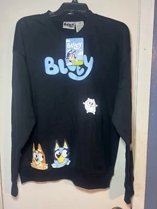 Bluey LG Graphic Sweatshirt Adult Unisex Men or Women, Navy Blue NWT - Picture 1 of 8