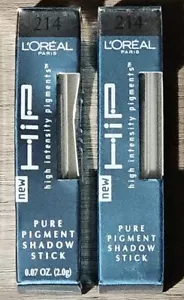 Lotto di 2 L'Oreal HIP H.I.P. Stick ombretto pigmento puro 214 esilarante - NUOVO - Foto 1 di 5