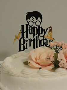 Harry Potter Happy Birthday Cake Topper Acrylic Party Celebration Décor
