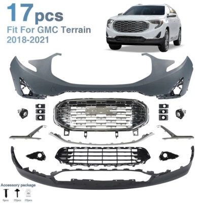 Front Bumper Cover Grille Assembly Kit W/Fog Light Fit For GMC Terrain 2018-2021 Foto 1 de 4