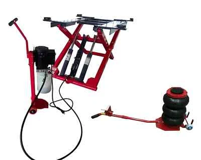 5 STAR 6,000 Lbs MID RISE 48" High Vehicle Scissor Lift FREE 3 Ton Air Jack