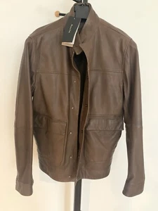 Massimo Dutti Lederjacke Größe S, Braun, Herren, Neu mit Etikett - Bild 1 von 5