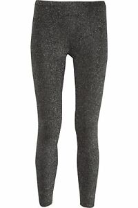 NEW NWT $395 MISSONI women's black glitter sparkle leggings pants sz 42 US 6
