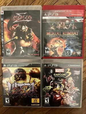 PS3 Game Lot Ultra Street Fighter IV Mortal Kombat Marvel Vs Capcom Ninja Gaiden - Image 1 of 4