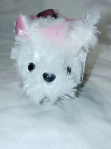 Tiny Treasures Puppy Dog Purse White Pink Bow Tutu Strap Hand Bag - Picture 1 of 4