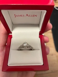 Engagement ring 7.5 Platinum Filifree Diamond - Picture 1 of 5