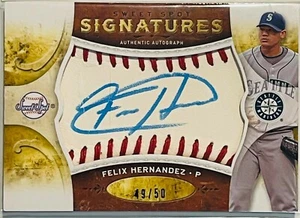 FELIX HERNANDEZ AUTO 2009 SWEET SPOT AUTOGRAPH SEATTLE MARINERS RELIC #/d/50 AU - Picture 1 of 2