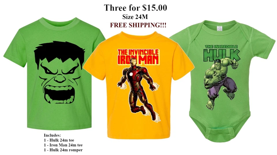 New 3-Piece 24 Month Toddler Superhero Lot FREE SHIPPING - Image 1 of 1
