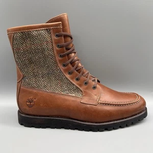 Timberland Harris Tweed Alpine Brown TimberDry Leather Ankle Boots Mens Uk 9.5 - Picture 1 of 8