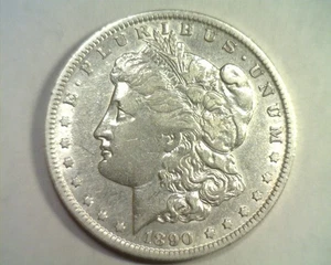 1890-O MORGAN SILVER DOLLAR ABOUT UNCIRCULATED AU NICE ORIGINAL COIN BOBS COINS - Picture 1 of 2