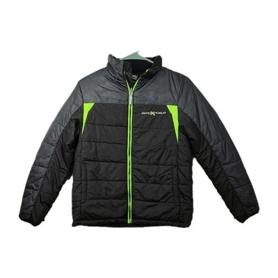 🔥🔥🔥Zero Poseur youth jacket, boy's XL 14/16, black with green accents VGC - Image 1 of 4