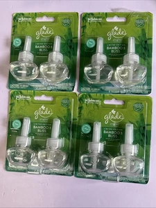 4 packs of 2 GLADE Limited Edition Scented Oil Refills - BAMBOO & BLISS 8 total - Picture 1 of 10