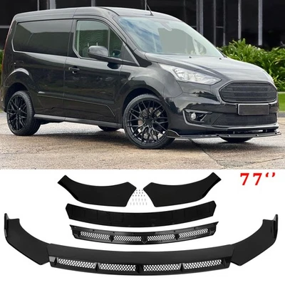 For Ford Transit Connect 2014-2021 Glossy Front Bumper Lip Splitter Spoiler Kit - Image 1 of 4