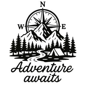 Adventure Awaits Mountains Vinyl Decal Sticker window car van wall glass picture - Picture 1 of 46