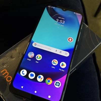 Motorola E20 Smartphone Unlocked Blue6.5” Dual SIM 32GB - Image 1 of 4