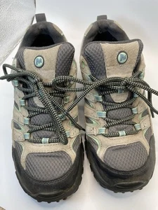 Merrell Women's Moab 2 Waterproof Hiking Shoes, Beige/Mint, Size 8.5 M US - Picture 1 of 7