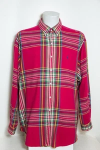 Ralph Lauren Blake Flannel Red Tartan Plaid Shirt Mens Size XL 2XL 29" p2p - Picture 1 of 15