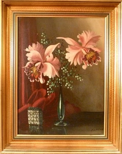 ARTISTA NON IDENTIFICATO! COMPOSIZIONE NATURA MORTA CON FIORI IN VASO - Foto 1 di 4