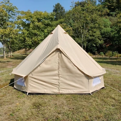 Outdoor 4 Season Waterproof 300D 4M Oxford Bell Tent Glamping Tent Of Camping - Image 1 of 4