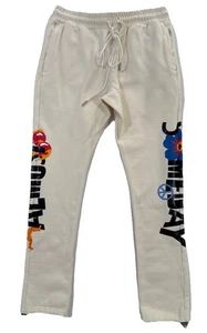 Almost Someday Foundation Jogger Creme Jogginghose Grafikbein Größe M - Bild 1 von 15
