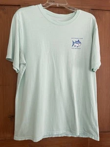 Southern Tide Skipjack Fish Mint Green Blue Tee Shirt L - Picture 1 of 7