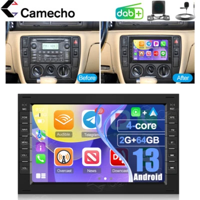 DAB+ KAM Android Autoradio Carplay GPS Für VW Polo 9N Golf 4 Passat B5 Jetta T5 - Bild 1 von 4
