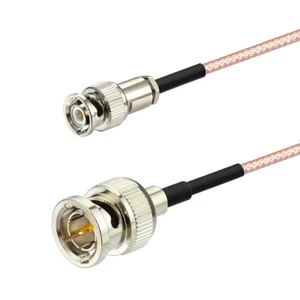 Mini BNC Stecker zu BNC Stecker 75Ohm RG179 3G HD SDI Video kamera Kabel 60cm 2X - Picture 1 of 7